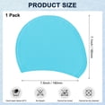 thumbnail image 3 of Uxcell Gorro de Natación de Silicona en Forma de Lágrima para Mujeres y Hombres, Gorro de Natación Impermeable No Deslizante Duradero [Azul Claro], 3 of 6
