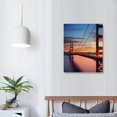 thumbnail image 3 of Chilfamy Fall Decor Sunrise Bridge Canvas Wall Art Picture 16x20in for Living Room Bedroom Ready to Hang 16x20in, 3 of 3