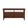 thumbnail image 4 of Linon Titian Wood Media Stand with 2 Drawers and Open Storage in Tobacco Brown, 4 of 11