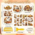 thumbnail image 2 of 6 Sheets Autumn Theme Rub On Transfer Sticker, Hello Fall Harvest Stickers Transfer Decals for DIY Photo Albums Furniture, 5.9 * 11.8in, 2 of 7