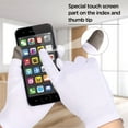 thumbnail image 2 of 3 Pairs Touch Screen Moisturizing Gloves Cotton Moisturizing Gloves for OverNight Bedtime Heal Eczema Sleeping Lotion Hand Spa Treatment Gloves Repair Rough Cracked Dry Chapped Hands Skin, White, 2 of 6