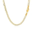 thumbnail image 3 of ARAIYA JEWELRY 14K Two-Tone Gold 3.3 mm Pave Curb Chain 20'' for Women or Men, 3 of 6