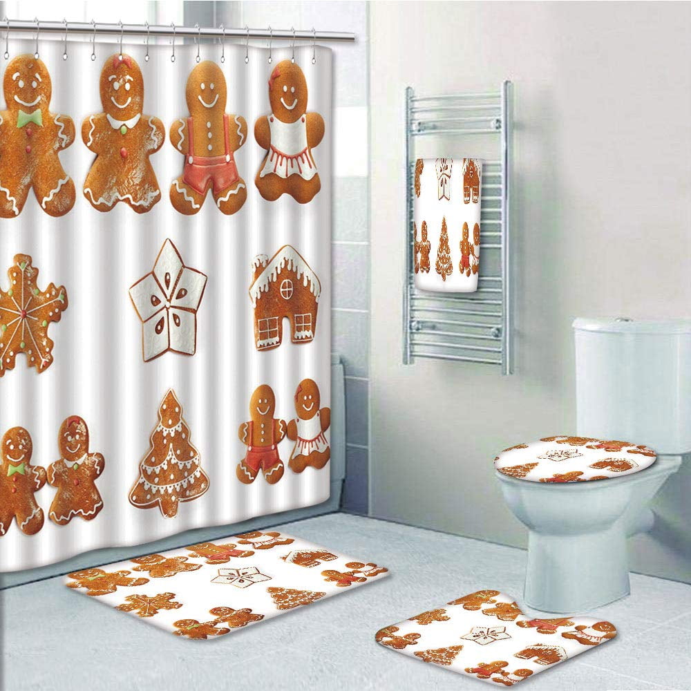 PRTAU Gingerbread Man Vivid Cute Christmas Gingerbread Biscuits Set ...