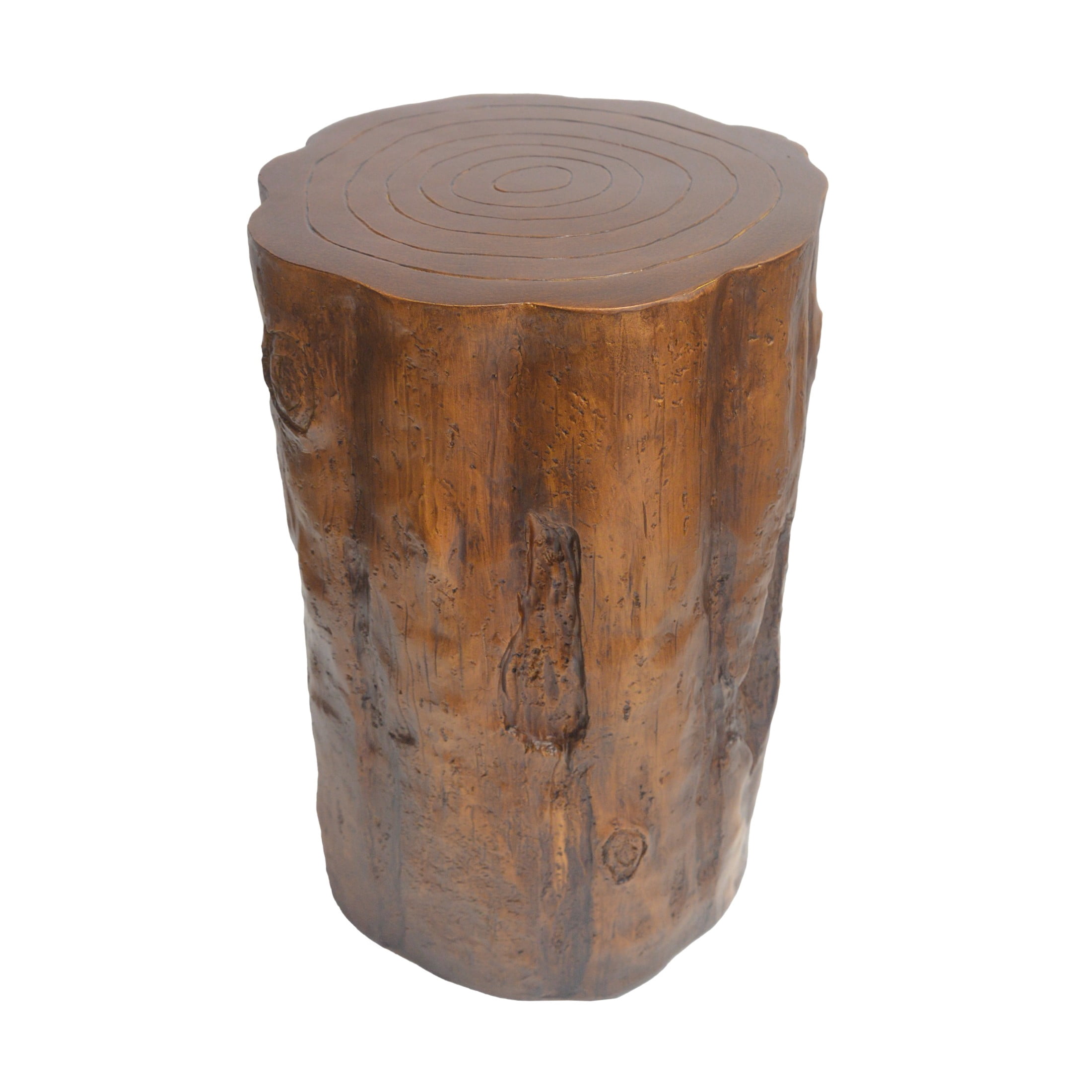 Christopher Knight Home 24.8" Outdoor Indoor Tree Stump MGO Side Table, Distressed Wood Grain, Brown