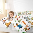 thumbnail image 3 of Catabedysis Cartoon Camping Twin Comforter Sets For Girls,Wildlife Camper Pattern Bedding Set,Multicolor,Colorful Stars Reversible,2 Pieces,1 Comforter and 1 Pillowcase, 3 of 7