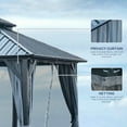 thumbnail image 6 of FeMaLUX 10*10FT patic gazebo,aluminum gazebo with steel canopy,Outdoor Permanent Hardtop Gazebo Canopy for Patio, Garden, Backyard, 6 of 12