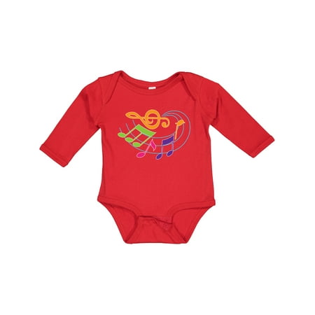 

Inktastic Music Notes Musical Gift Gift Baby Boy or Baby Girl Long Sleeve Bodysuit