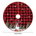thumbnail image 3 of LanSuare Christmas Tree Skirt, 30Inches Red Black Plaid Xmas Tree Ornaments, Soft Fluffy Christmas Tree Mat with Xmas Tree Snowflake Pattern for Decorations Holiday Party, 3 of 5