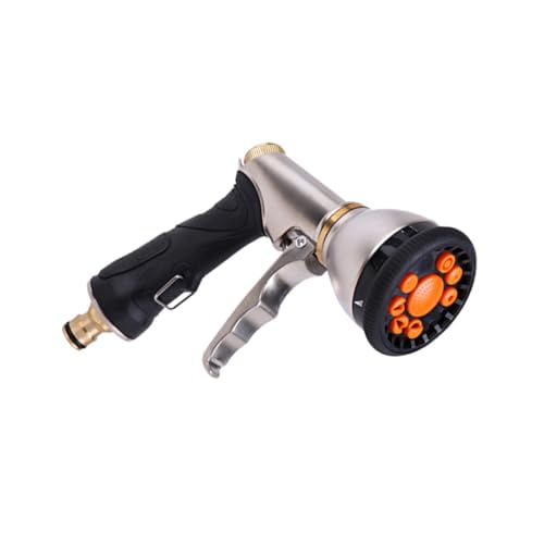 Heavy Duty Garden Hose Nozzle High Pressure Water Gun Settings for Cleaning Watering