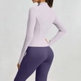 thumbnail image 5 of DYTTDG Women's Solid-Color 2-Piece Tracksuit Set | Full-Zip Long-Sleeve Stand-Collar Sweatshirt & Elastic-Waist Flared Pants Outfit for Sports, Workout & Daily Casual Wear, 5 of 7