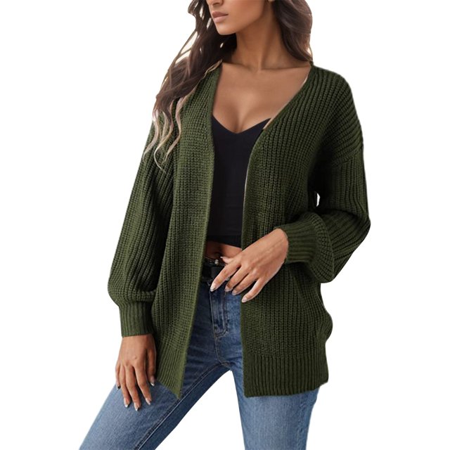 HBFAGFB Cardigan Sweaters for Women Comfortable and Simple Knitted Coats Versatile Jacket Green Size S