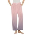thumbnail image 2 of ylioge Womens Fleece Pajama Pants with Pockets Straight Leg Pajamas Bottoms Ladies Casual Gradient Printed Drawstring Elastic Waist Warm Homewear Pant, 2 of 8
