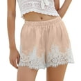 thumbnail image 5 of Women Satin Silk Lace Trim Shorts Silky Low Rise Boxer Shorts Y2k Teen Girls Cute Coquette Lounge Slip Bottoms, 5 of 5