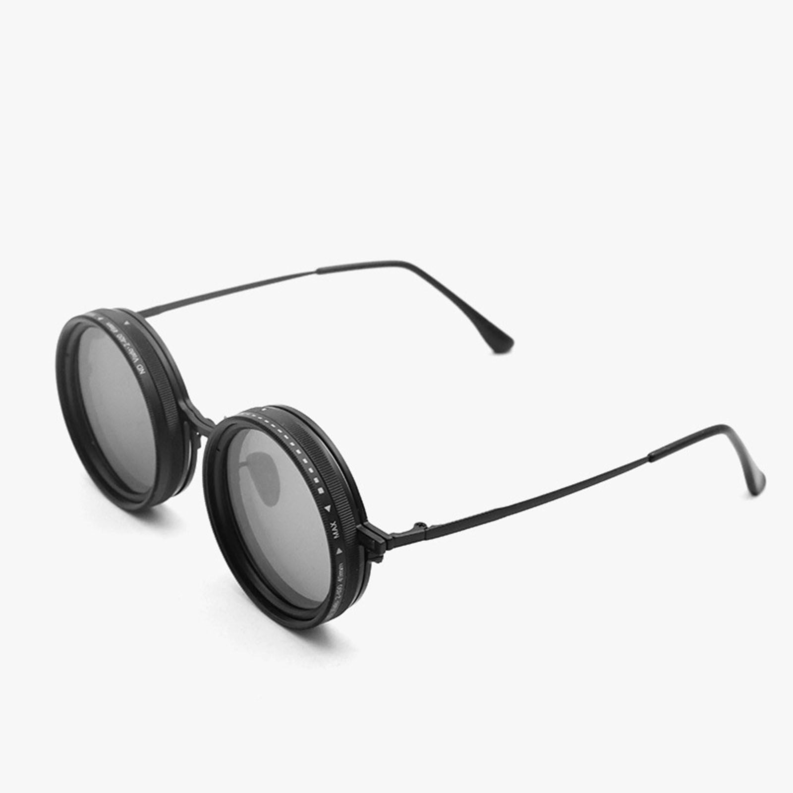 Adjustable Tint Sunglasses for Men â Polarized Round Lenses with ND Filter (1-9 Gears), UV400 Protection & Anti-Glare â for Fishing, Beach, Cycling, Outdoor Adventures