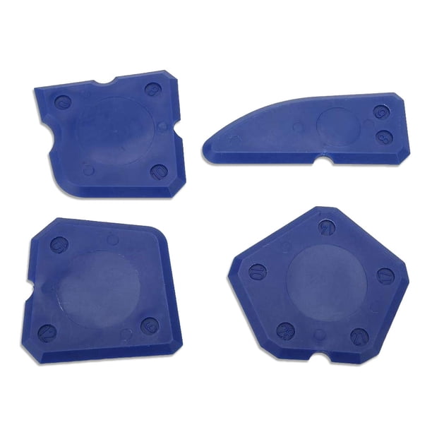 Kenally 4 Uds removedores de sellador esparcidor de cemento de vidrio multicolor multifuncional hogar Multi-ángulo mano espátula herramienta pala Kit Artesanía Azul Kenally TO008331-01B