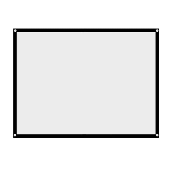 Projector Screen,Rear Projection Screen Portable Foldable Noncrease Projector Curtain Screen 4:3 for Outdoor Camping Movie Open Air Cinema White[72in]