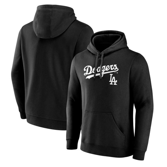 Men's Black Los Angeles Dodgers Team Lockup Hoodie