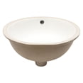 thumbnail image 4 of 19x16x8 Inch Ceramic Undermount Bathroom Sink - White, Oval, With Overflow, Stain , Modern Style Overflow 19"x16", Oval Undermount, Stain-, Stylish, 4 of 4
