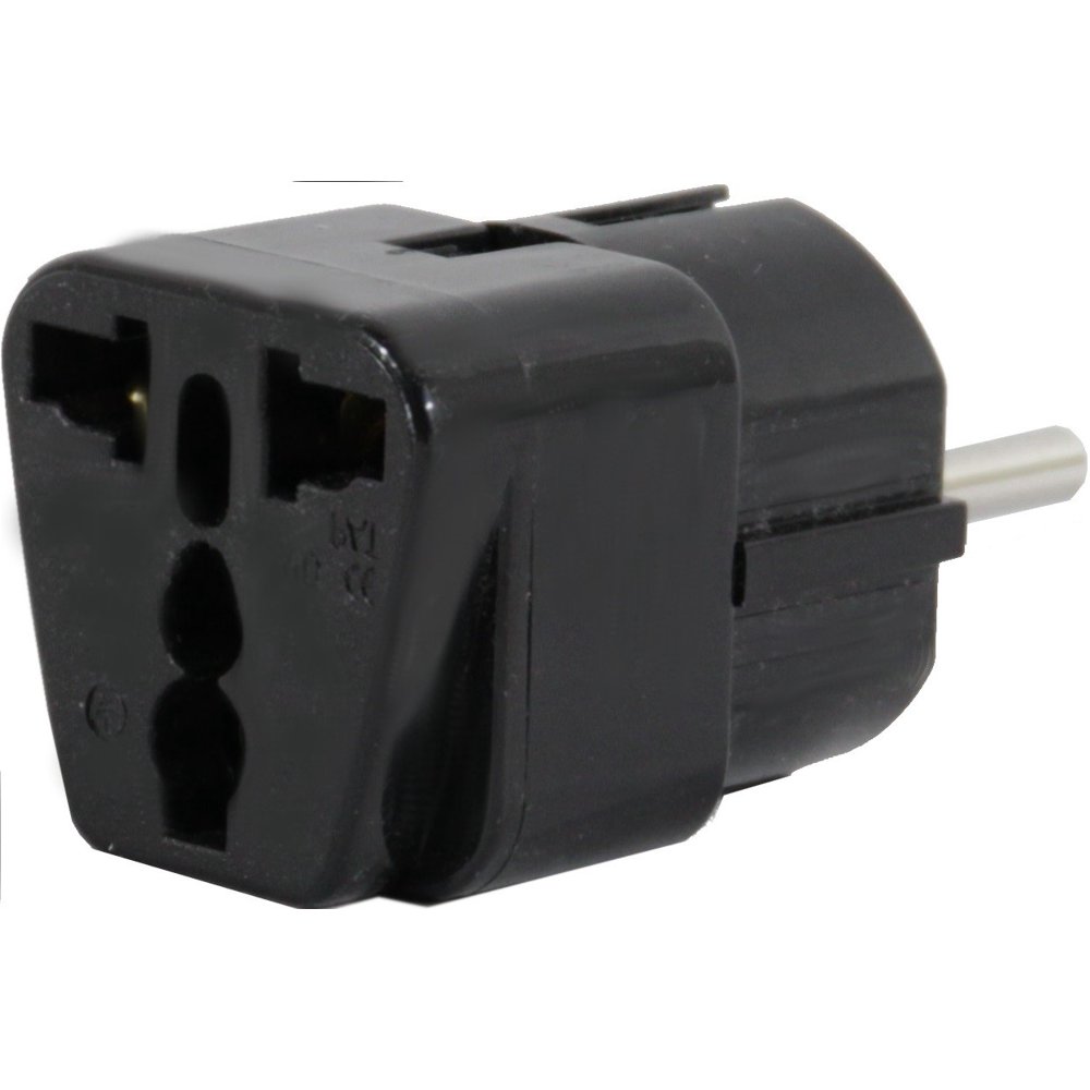 US to SPAIN Travel Adapter Plug Dual USA/Universal EUROPE Type E (C/F