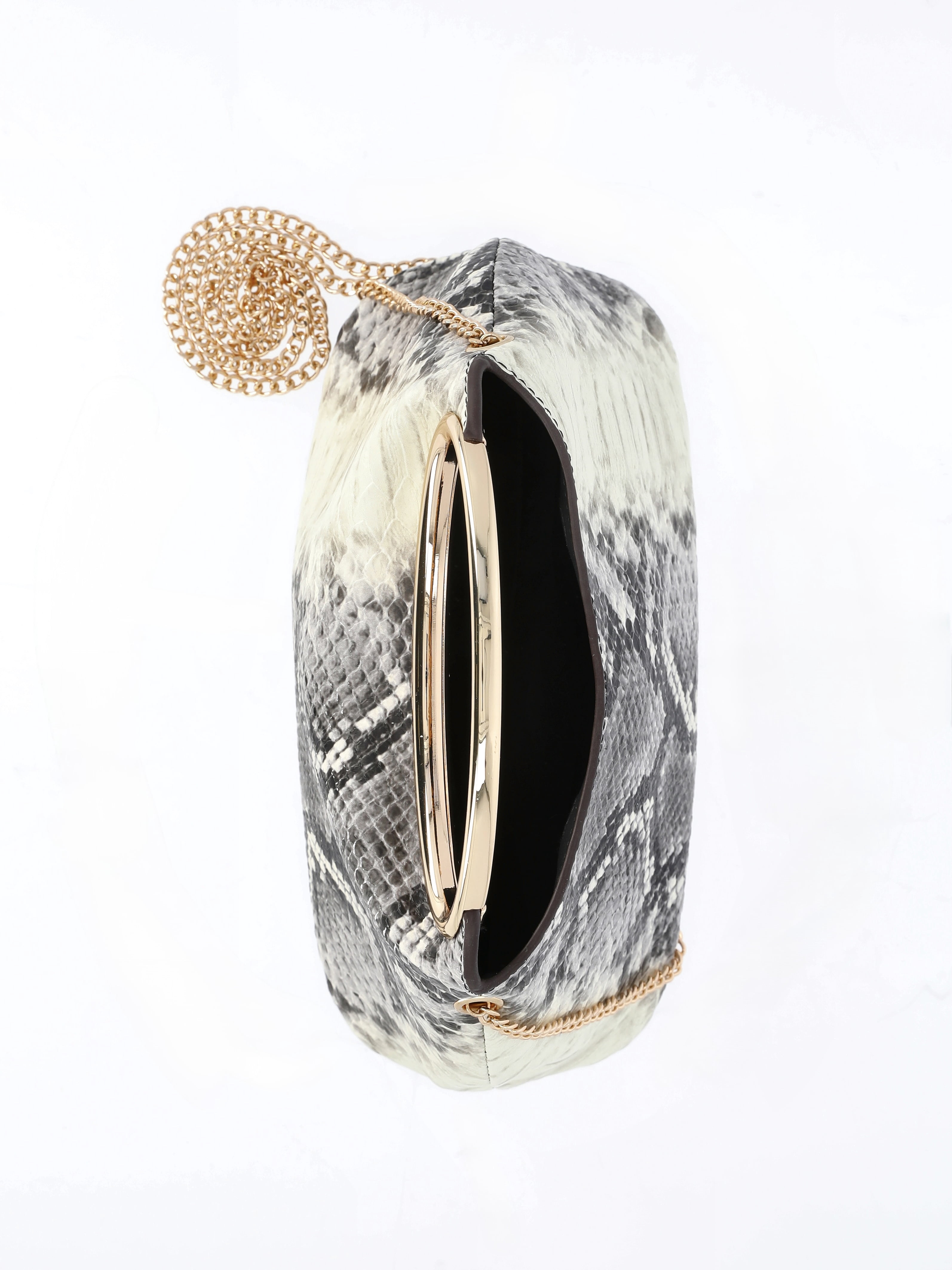 Scoop Women's Faux Snakeskin Top Handle Clutch