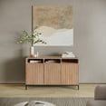 thumbnail image 2 of Ryder 50" Modern Fluted Door Solid Wood Console Storage TV Stand Cabinet, 2 of 4