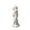 A003- White, variant on Skull Candle with Triple Stacked Skulls, Gothic Halloween Decor for Halloween Centerpiece, Black Soy Wax Pillar Candle for Home and Gift