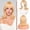 Dirty Blonde, variant on Synthetic short layered bob wig with bangs, realistic scalp | Soft outward-curling ends, free parting, layered style, heat-resistant fibers, natural scalp, breathable and comfortable, versatile styli