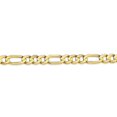thumbnail image 3 of 10K Yellow Gold bracelet Figaro chain Concave 18 in 5.5 mm, 3 of 5