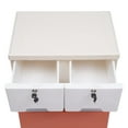 thumbnail image 5 of 6 Drawers Dresser, Plastic Tower Closet Organizer with Wheels Locks Clothes Toys Storage Box Morandi/ Macaron/White 19.69*13.78*40.16inch, 5 of 9