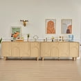 thumbnail image 6 of Wirrytor Mid Century Modern Sideboard Buffet Cabinet with Fluted Doors, Small Farmhouse Credenza with Adjustable Shelves Modular Storage Cabinets, Entryway Cabinet with Drawer and Adjustable Shelves, 6 of 7