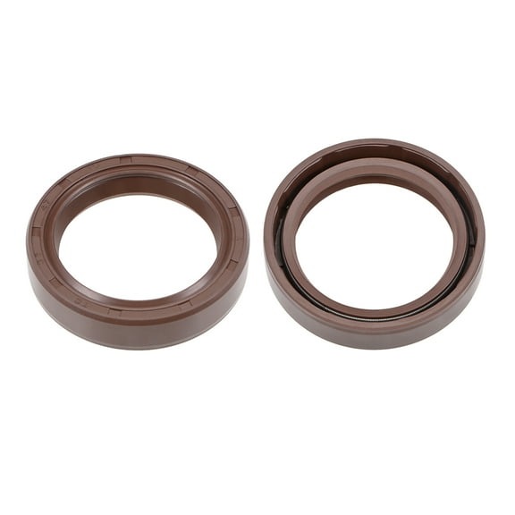 Oil Seal 35mm Inner Diameter 47mm OD 10mm Thick Fluorine Rubber Double Lip Seals 2Pcs