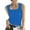 Blue, variant on ZQGJB Summer Womens Square Neck Tank Tops Trendy Solid Color Basic Workout Tees Shirt Casual Sleeveless Athletic Cami Shirts 2025 Orange L