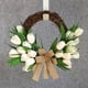 thumbnail image 2 of Guirnalda de flores de tulipán blanco Guirnalda de flores colgantes Decoración de boda para puerta de pared, 2 of 5
