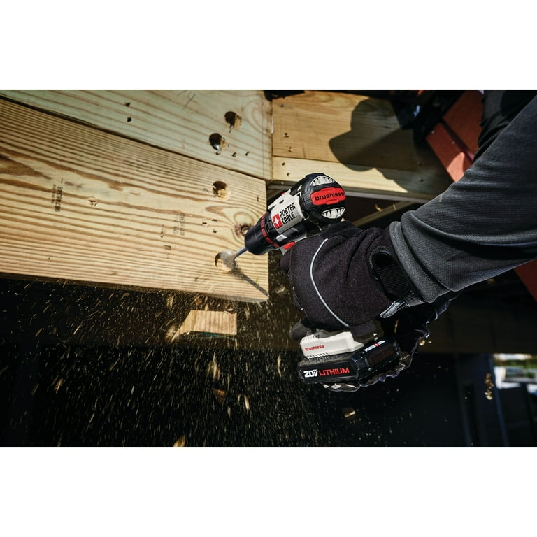 PORTER CABLE 20-Volt Max Lithium-Ion Brushless Compact Cordless Drill, PCC608LB PORTER CABLE 20-Volt Max Lithium-Ion Brushless Compact Cordless Drill, PCC608LB