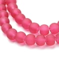thumbnail image 2 of U8MO 31.4" Strd 26 Color Transparent Glass Beads Round Frosted Finish Loose Beads 6mm-Crimson, 2 of 2