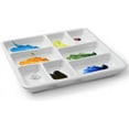 thumbnail image 4 of MEEDEN 8 Well Ceramic Paint Palette, Porcelain Watercolor Palette, Art Paint Mixing Palette Tray in Art Craft Supplies, Square 7× 7", 4 of 7