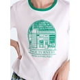 thumbnail image 4 of Free Assembly Women's and Women's Plus Cotton Cropped Boxy Tee with Short Sleeves, Sizes XS-4X, 4 of 5