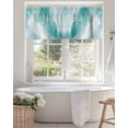 thumbnail image 4 of Abstract Ombre Valances for Windows Green Marble Texture with Golden Line Valance Rod Pocket Light Filtering Short Window Treatments Curtains for Kitchen Bathroom Living Room Bedroom, 60 x 18 Inch, 4 of 7
