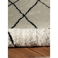 thumbnail image 4 of Linon Home Décor Morocco Shaggy Area Rug or Runner Collection, Ivory and Black, 5' x 7', 4 of 4