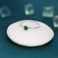 thumbnail image 2 of Natural Green Onyx Gemstone Ring, Round Cut Ring, Womens Ring, 925 Sterling Silver Ring Wedding Gift For Him, 2 of 6