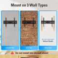 thumbnail image 5 of FitMetal Fixed Low Profile TV Wall Mount for 37-82 inch Tvs, Holds up to 132 lbs, Max Vesa 600x400mm, Fits 8/16/24" Studs, 5 of 8