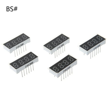 

5PCS LED Display Diugital Tube 0.25inch 4Digits Red Clock 7 Segment 14Pin 2453AS