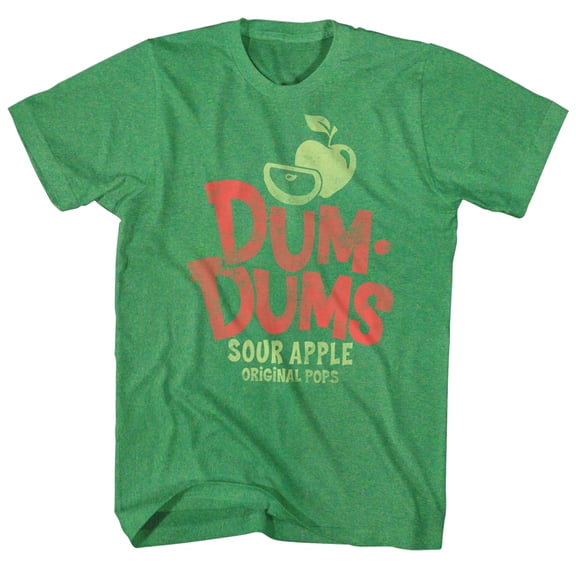 Dum Dums Sour Apple Kelly Heather Adult T-Shirt