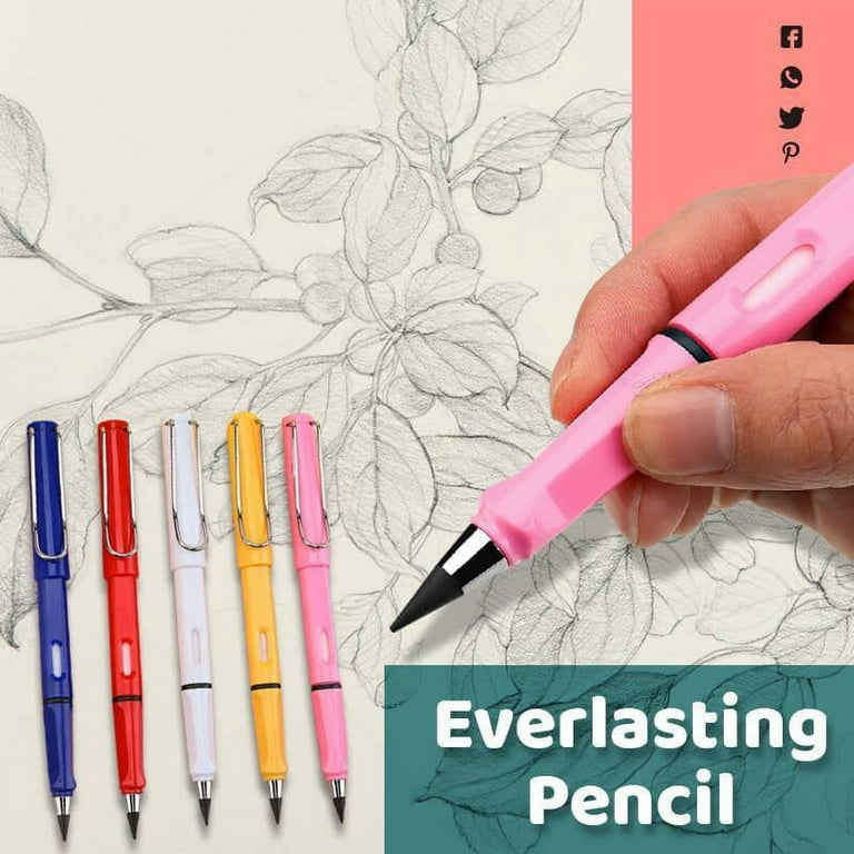 Infinite Pencil Magic Pencils Everlasting Pencil Unlimited Inkless Pencil  Reusable Erasable Infinity Pencil 12pcs（12color） 