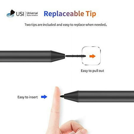 Penoval USI Stylus Pen for Chromebook with 4096 Levels Pressure for Lenovo chromebook Duet, ASUS chromebook C436, HP chromebook X360 12b, HP chromebook X360 14b?Including AAAA Battery & Spar