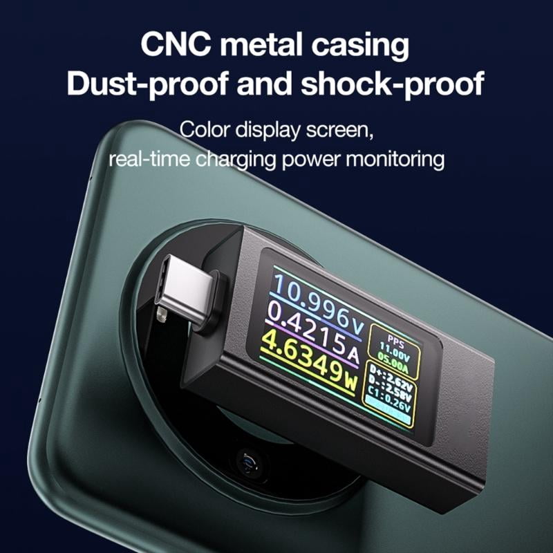 Digital Ammeter Voltmeter Type C Tester Protocol Analyzer Voltage Current Tester