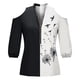 thumbnail image 4 of ICHUANYI Clearance Women Summer Sexy Shirt Cold Shoulder Pullover Blouse Half Sleeve Zipper Printed Tops(Black, XL) ICHUANYI WER2023080809768, 4 of 5