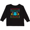thumbnail image 3 of Inktastic I Want a Hippopotamus for Christmas Cute Ugly Sweater Boys or Girls Long Sleeve Toddler T-Shirt, 3 of 5