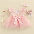 thumbnail image 4 of Robe Formelle de Princesse Fleurie pour Bébé Fille Robe de Fête d'Anniversaire Robe Tutu, 4 of 8