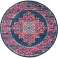 thumbnail image 3 of Nourison Passion Persian Blue 8' x ROUND Area Rug, (8 Round), 3 of 8